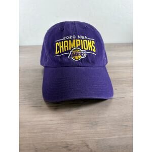 Los Angeles Lakers '47 2020 NBA Championship Hat- Adjustable- Purple Yellow- EUC